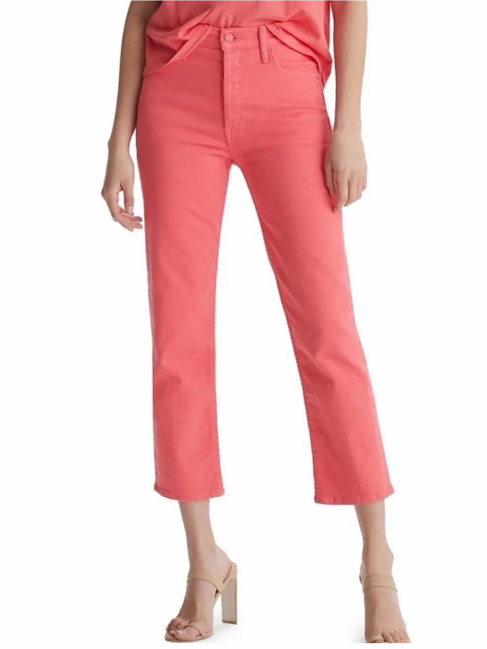MOTHER the Tomcat Play Date Jeans in Pink